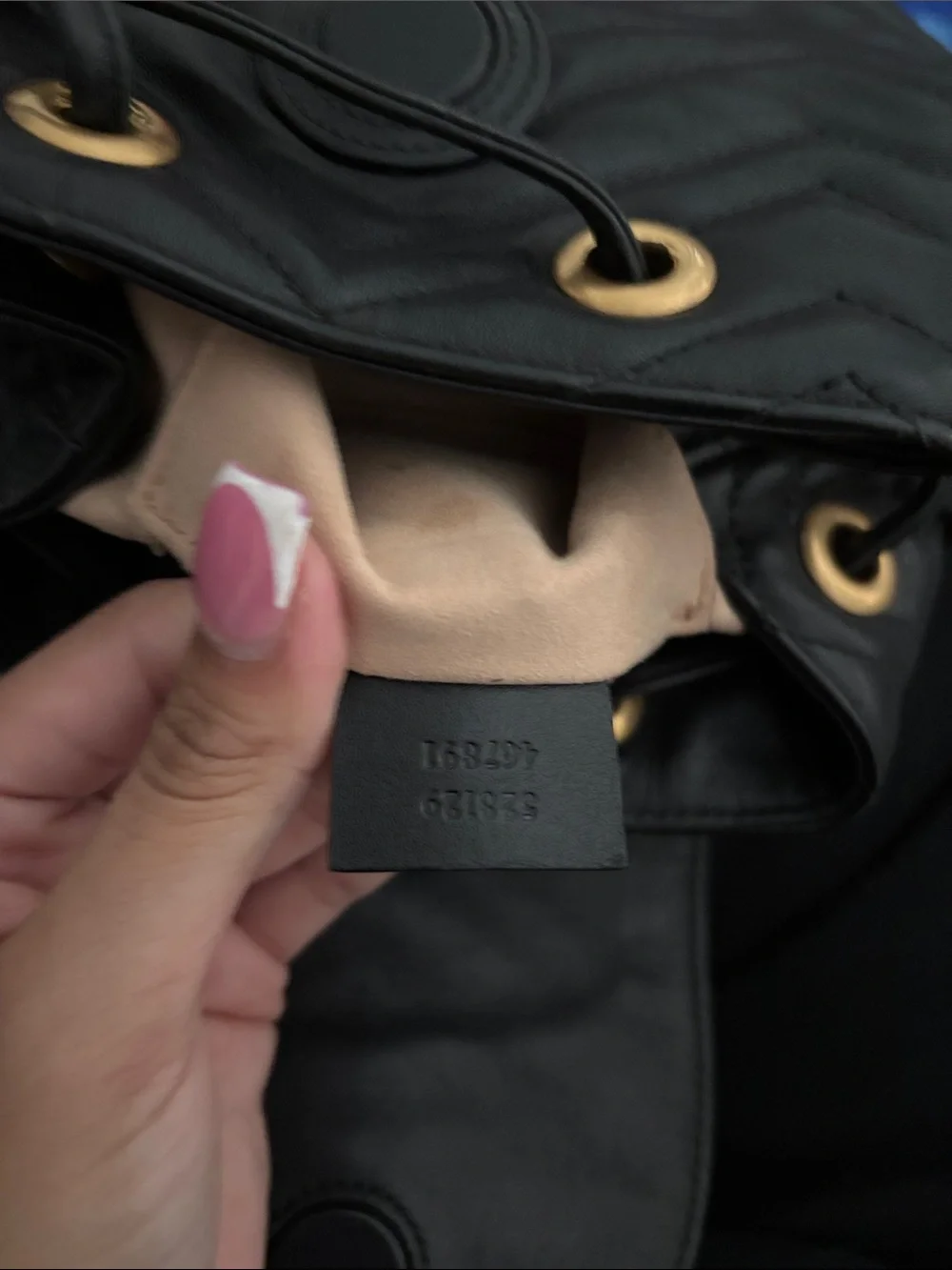 Gucci Black Quilted Leather Mini Backpack with Gold GG